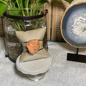 Gold plated bracelet | with orange quartz